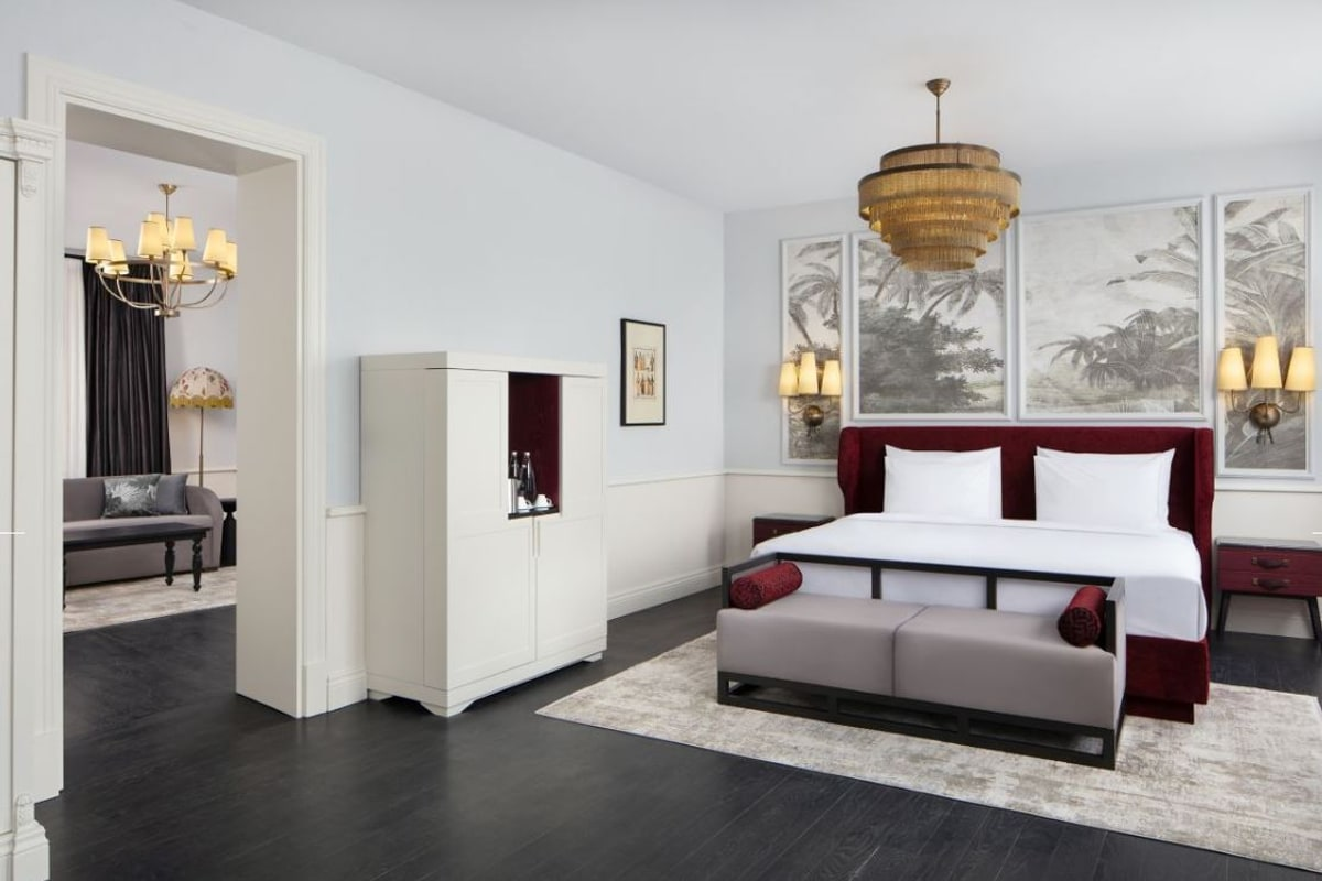 Suite interior with restored 19th-century moldings