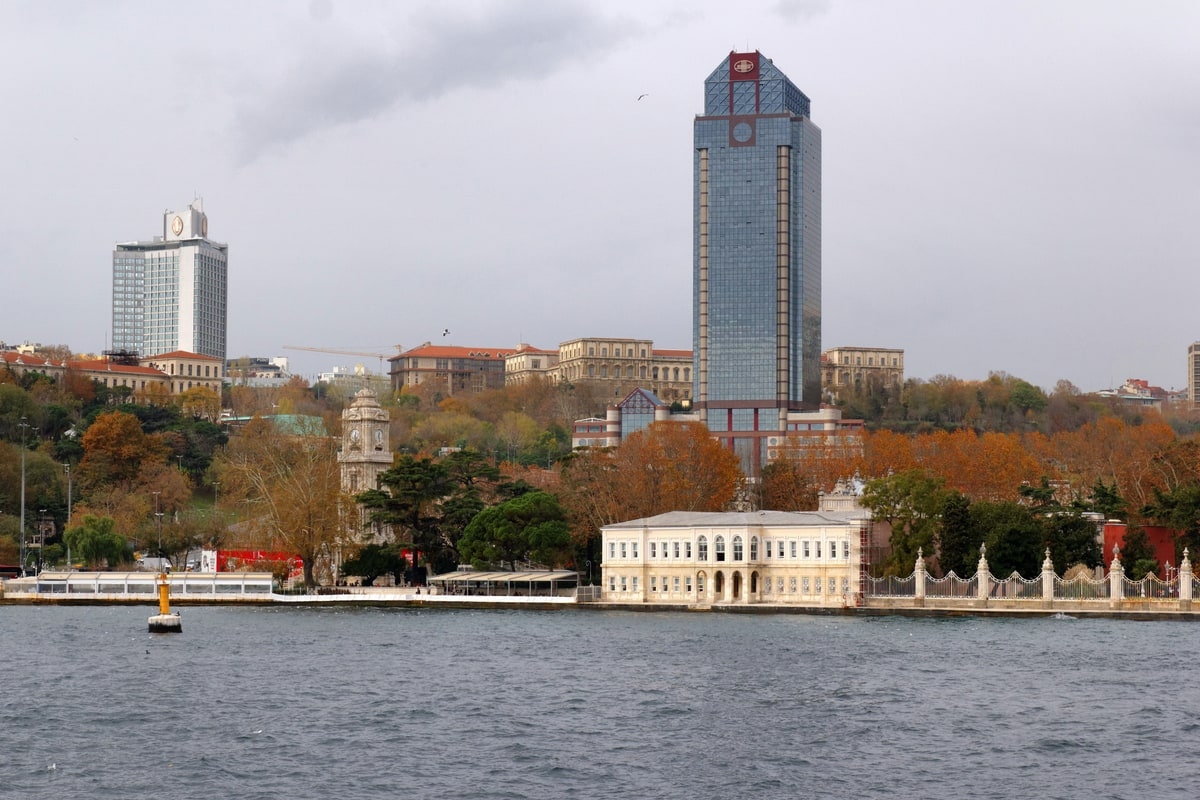 The Bosphorus strait at midday near the hotel