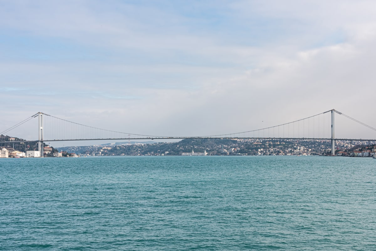The 15 July Martyrs Bridge from the European shore