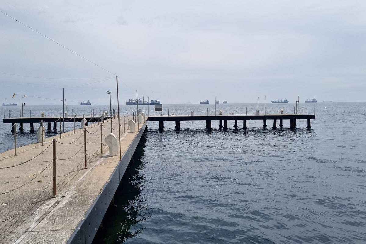Hotel jetty and Bosphorus shoreline