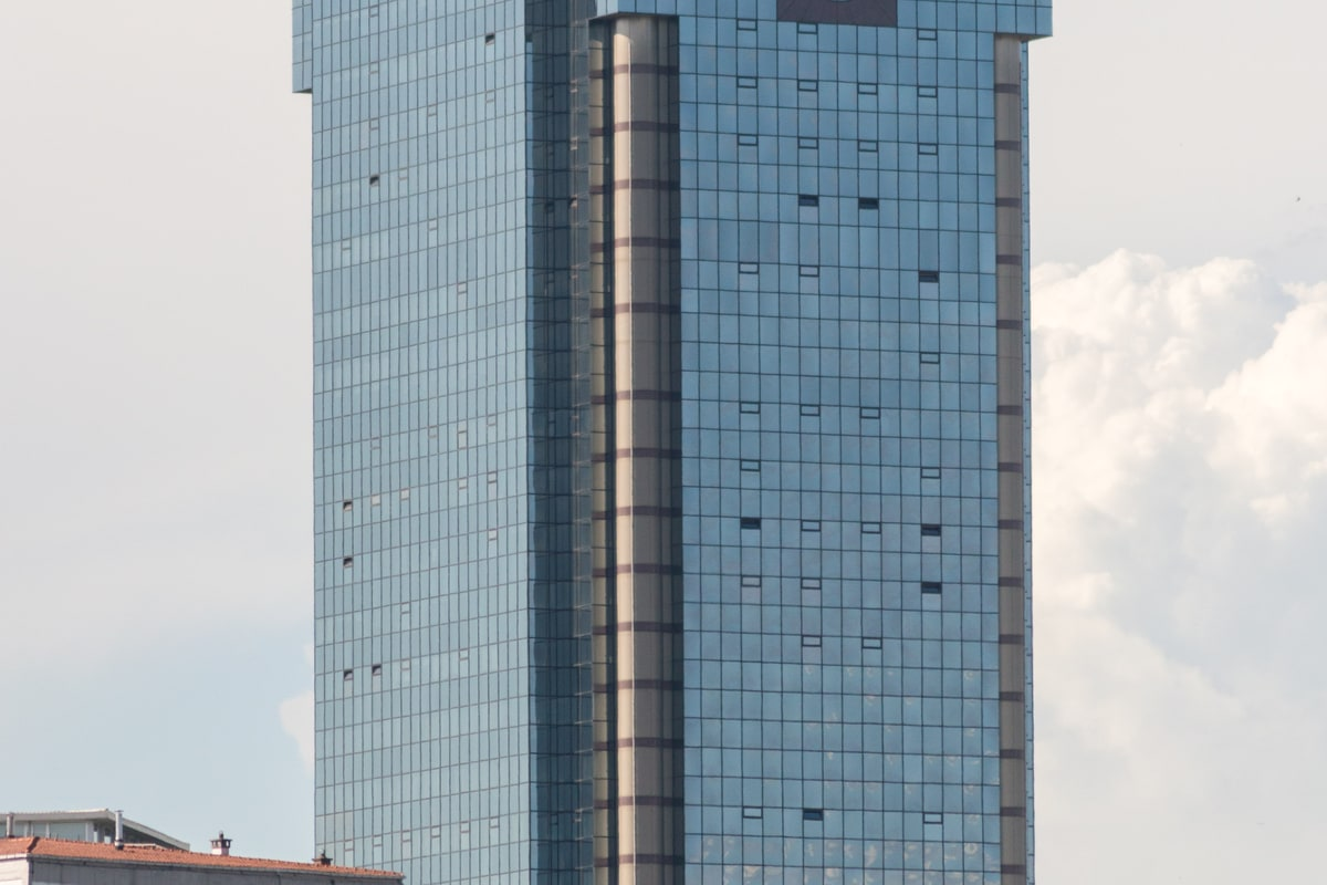 The Ritz-Carlton Istanbul tower seen from the Bosphorus