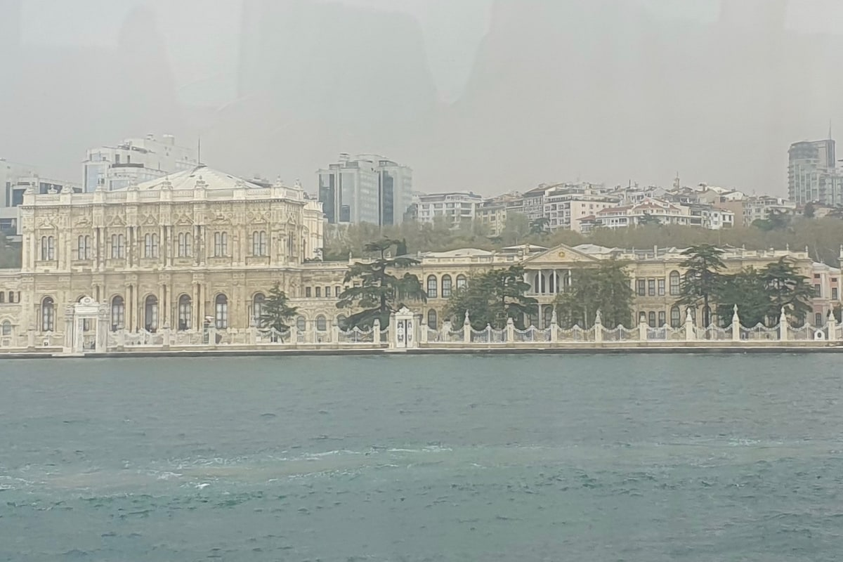 Dolmabahçe Palace from the water, the Beşiktaş waterfront