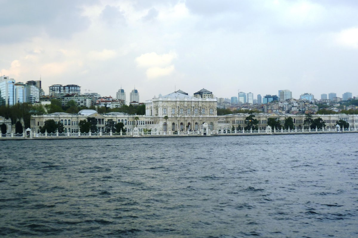 The Bosphorus shoreline near the hotel