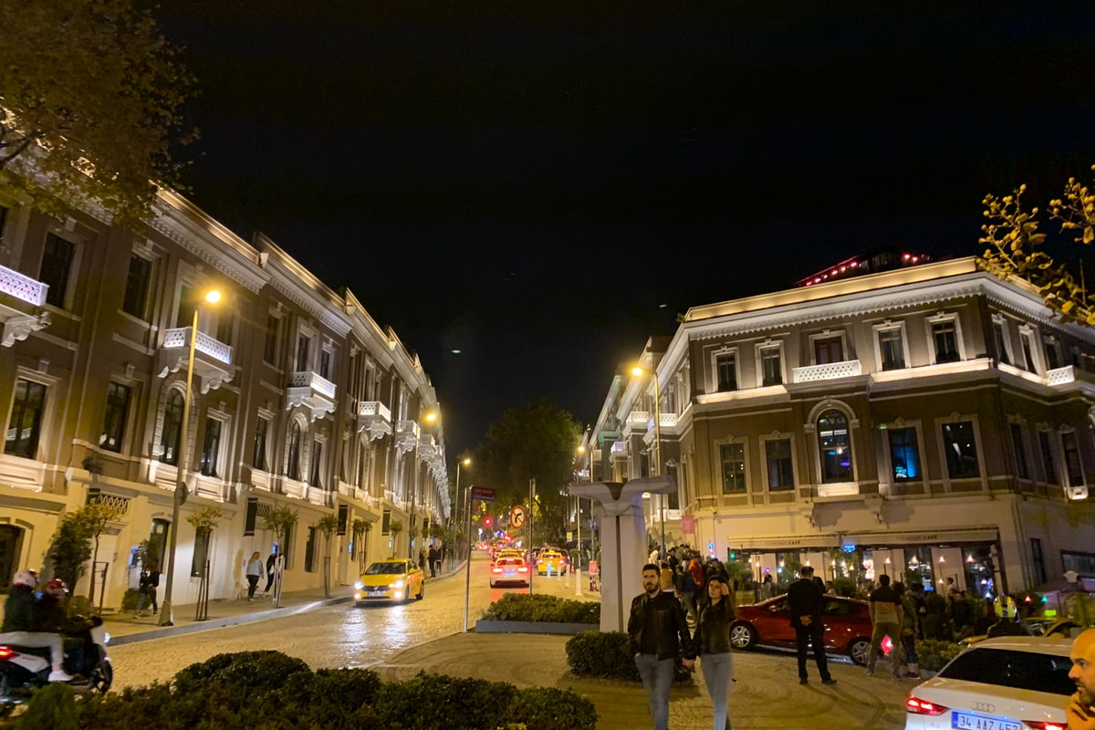 The Akaretler quarter, looking south toward Dolmabahçe